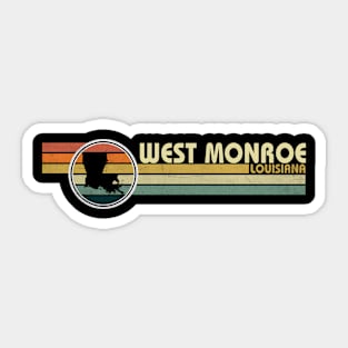 West Monroe Louisiana vintage 1980s style Sticker